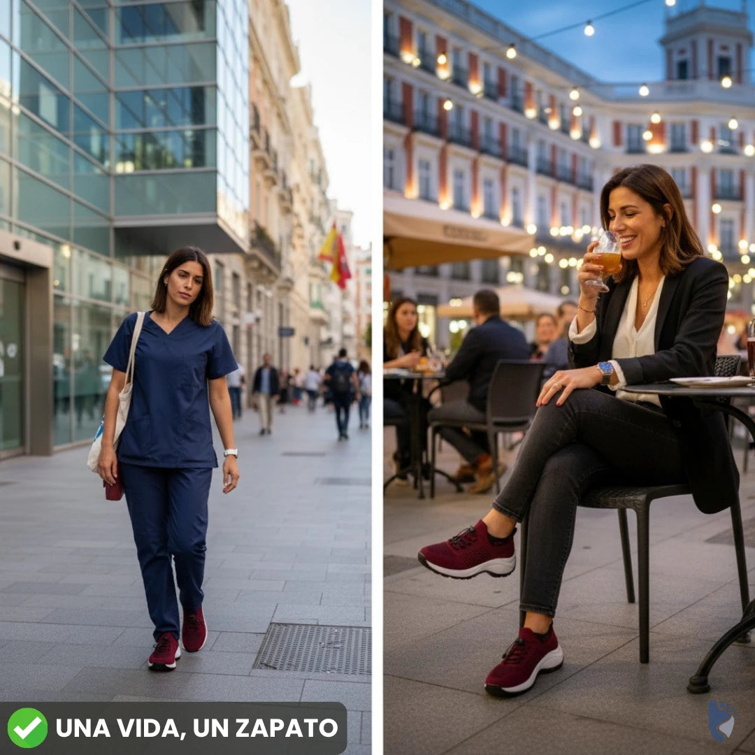 Cushiva Pro | Zapatos ortopédicos con amortiguación elástica y soporte total (unisex)