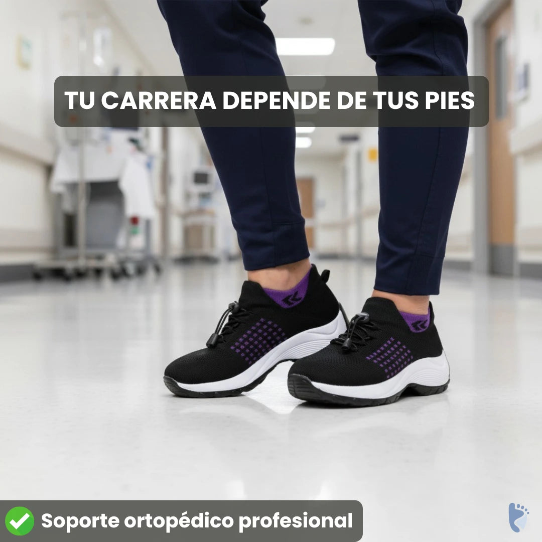 Cushiva Pro | Zapatos ortopédicos con amortiguación elástica y soporte total (unisex)
